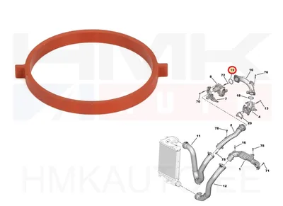 Turbo õhutoru tihend OEM Citroen/Peugeot 1,5BlueHDi DV5R - PSA 9813758380 - OE - 100% Genuine Part