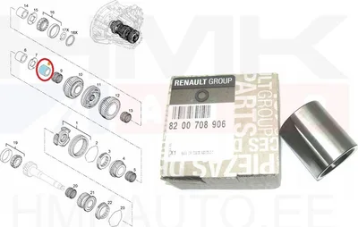 Käigukasti nõellaagri puks 2-käik OEM Renault PK6/PF6 - REN 8200708906 - OE - 100% Genuine Part