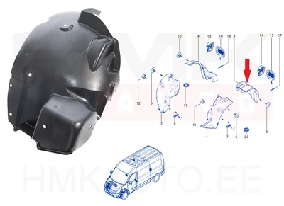 Esilogari tagaosa vasak OEM Renault Master 2019- - REN  638436894R - OE - 100% Genuine Part