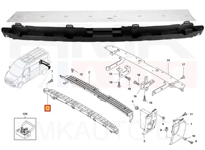 Абсорбер бампера задний OEM Renault Master III 2010- - REN 850900005R - OE - 100% Genuine Part