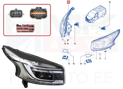 Esituli parem LED OEM Renault Trafic 2018-21 - REN  260103799R - OE - 100% Genuine Part