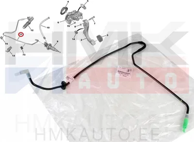 Sidurisilindri toru OEM Berlingo, C4 Picasso / 308, Partner DV5/DV6 13- - PSA 9806927980 - OE - 100% Genuine Part