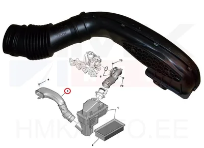 Õhufiltri toru OEM Citroen C5/Peugeot 407, 508 2,0HDi - PSA  9804514980 - OE - 100% Genuine Part