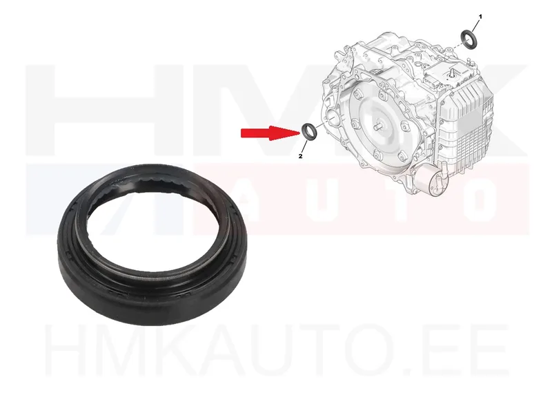 Сальник полуоси правый OEM Citroen/Peugeot AT8 коробка - PSA 9824605780 - OE - 100% Genuine Part