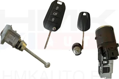 Lukkude komplekt koos süütelukuga OEM Peugeot Partner 2018-/ Expert 2016-/ 208 / 2008 / 308 / 3008 / 5008 - PSA  9675620880/L - OEM (no box)