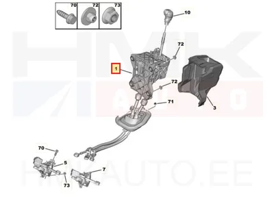 Käigukang kulissi ja trossidega OEM Citroen Berlingo/Peugeot Partner(K9) 2018- BE4 kkast - PSA  9814652680 - OE - 100% Genuine Part
