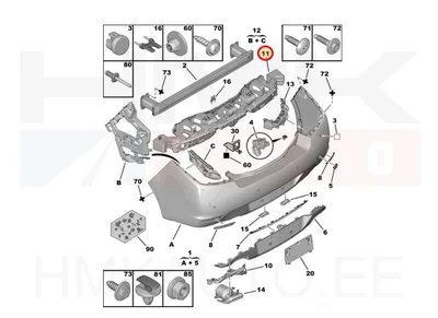 Tagastange löögileevendi OEM Peugeot 508 - PSA 7422W0 - OE - 100% Genuine Part
