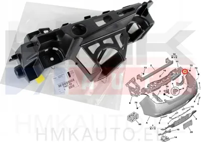 Tagastange kinnitus vasak OEM Peugeot 508 - PSA 742159 - OE - 100% Genuine Part