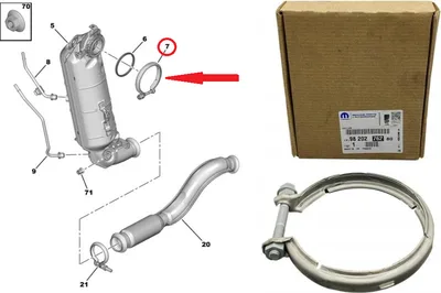 Summuti klamber OEM Citroen/Peugeot 1,2 EB2 - PSA 9820276280 - OE - 100% Genuine Part