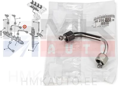 Pihustitoru 4. sil. OEM Citroen/Peugeot 1,5BlueHDi DV5R - PSA  9825615580 - OE - 100% Genuine Part