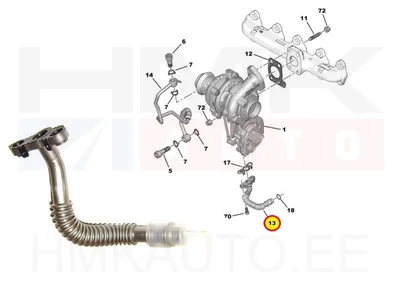Трубка возврата масла турбины OEM Citroen/Peugeot 1,5BlueHDI D5VR - PSA 9823885680 - OE - 100% Genuine Part