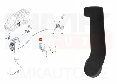 Ukselink liuguksele, sisemine vasak OEM Master 10- / Trafic 14- - REN  8200766678 - OE - 100% Genuine Part