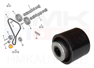 Hammasrihma juhtrull OEM Citroen/Peugeot 1,2THP EB2ADT - PSA 1608887680 - OE - 100% Genuine Part