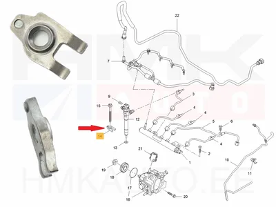 Pihusti kinnitusklamber OEM Renault 1,6DCI - REN 166506457R - OE - 100% Genuine Part