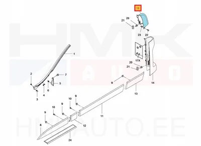 Moulure supérieur feux arrière gauche OEM Renault Trafic II/Opel Vivaro - REN  903903759R - OE - 100% Genuine Part