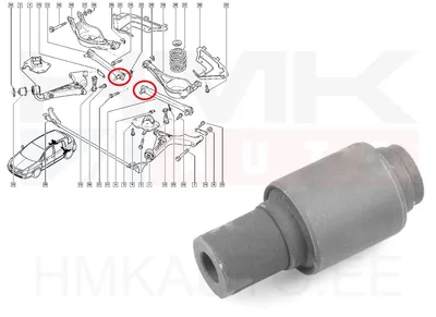 Втулка опорной тяги заднего моста внутренняя OEM Renault Vel Satis - TED86547