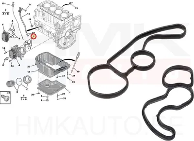 Õlifiltri korpuse tihendikomplekt OEM Citroen/Peugeot/Fiat 1,5BlueHDI DV5R - PSA 9814294180 - OE - 100% Genuine Part