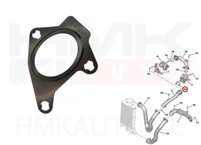 Turbo õhutoru tihend OEM Citroen/Peugeot 1,5BlueHDi DV5R - PSA 9813756780 - OE - 100% Genuine Part