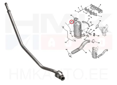 Väljalaskegaaside rõhuanduri toru OEM Citroen/Peugeot 1,5BlueHDI DV5R - PSA 9813303980 - OE - 100% Genuine Part