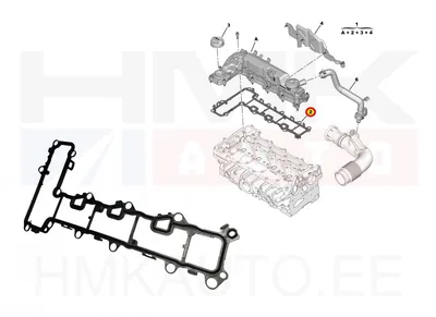 Klapikambrikaane tihend OEM Citroen/Peugeot 2,0BlueHDi - PSA  9801292980 - OE - 100% Genuine Part