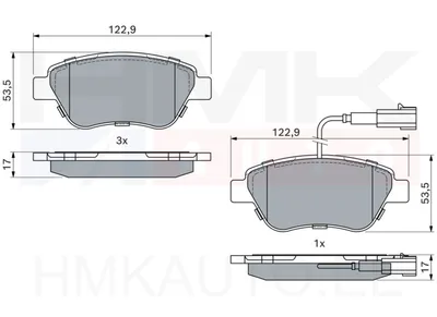 Piduriklotside komplekt eesmine Nemo/Bipper/Fiorino (1 anduriga) - 0015491