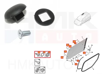 Kit de fixation de vitre latérale Partner/Berlingo 08- - SP 2839777