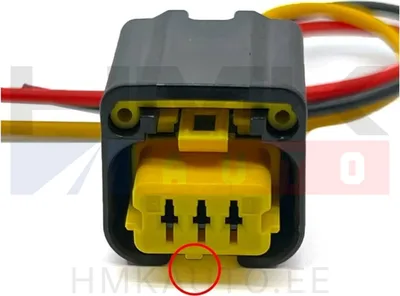 Plug with wires Citroen/Peugeot 3 pins "yellow" - PI03-011