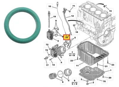 Õlivarda toru tihend OEM Citroen/Peugeot/Fiat 10,7x1,9 - PSA 117029 - OE - 100% Genuine Part