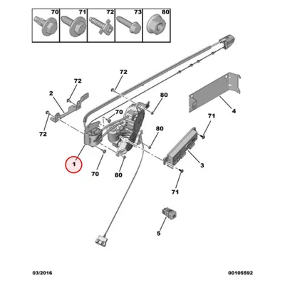 Sliding door mechanism with motor, right OEM Traveller/Spacetourer(K0) 2016- (L2,L3) - PSA  9808246680 - OE - 100% Genuine Part