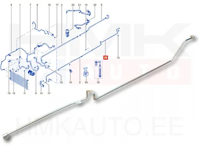 Tuyau de climatisation arrière, haute pression OEM Renault Trafic III 2014-  (R134A) - REN  924626825R - OE - 100% Genuine Part