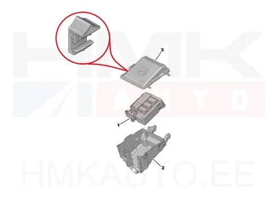 Фиксатор крышки блока предохранителей OEM Citroen/Peugeot - PSA  9801390480 - OE - 100% Genuine Part