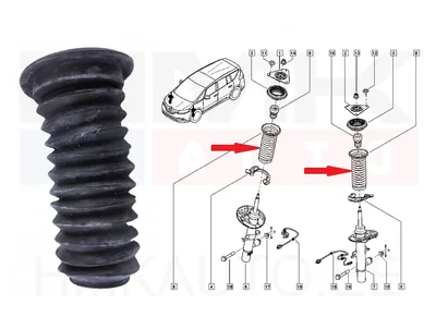 Amortisaatori tolmukate, eesmine OEM Renault Megane IV/Espace V/Talisman - REN  543884340R - OE - 100% Genuine Part