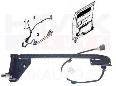 Проводка раздвижной двери с направляющей, правая OEM Jumpy/Expert/Scudo/Proace 2016- - PSA  9816588580 - OE - 100% Genuine Part