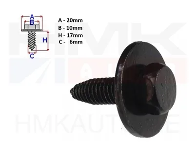 Pultti M6X1,00-L20 Peugeot/Citroen - C60615