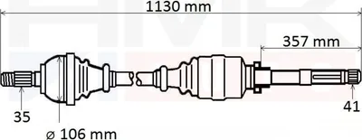 Veovõll komplektne parem Jumper/Boxer 2,0BlueHDI(81/96kW) / 2,2BlueHDI(88kW) 2016- Euro6 - EXP  C9857 - Expert Line