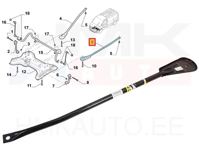 Subframe support rod left OEM Renault Trafic II,III - REN 551A39050R - OE - 100% Genuine Part