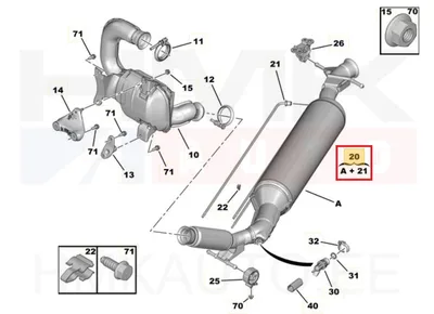 Tahmafilter(DPF/FAP) OEM Jumpy/Expert 2,0HDi DW10FC/D 2016-19 - PSA 9808561380 - OE - 100% Genuine Part