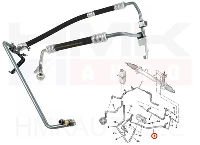 Roolivõimendi survetoru OEM Boxer/Jumper/Ducato 3,0HDI 2006- - PSA 4014SF - OE - 100% Genuine Part