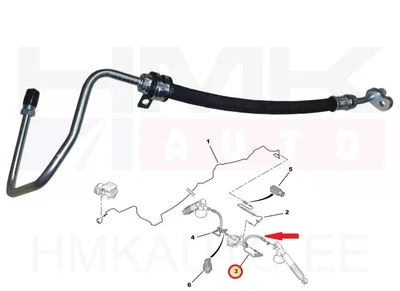 Tagavedrustuse hüdraulika toru vasak Citroen C5,C6 - M5519