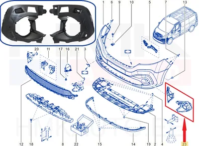 Комплект рамок крепления противотуманных фар OEM Renault Trafic III 2014- (правый+левый) - REN  269110307R - OE - 100% Genuine Part