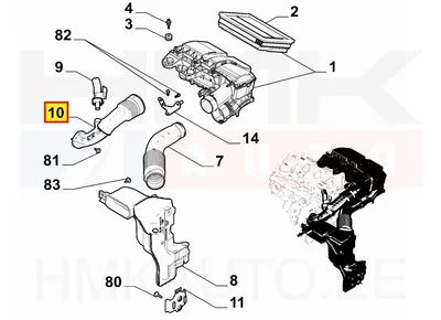 Turbo õhutoru OEM Citroen/Peugeot/Fiat/Opel 1,5BlueHDi DV5R - PSA 9810921180 - OE - 100% Genuine Part