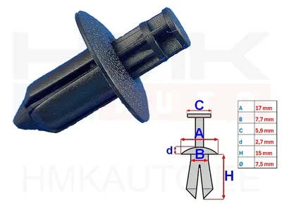 Clip de garniture intérieure 7,5mm Toyota/Volvo (1pcs.) - B24649