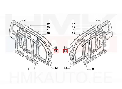 Esiukse tihend OEM Jumpy/Expert/Scudo 2007- - PSA 902522 - OE - 100% Genuine Part