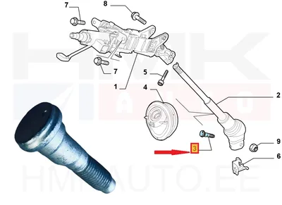 Roolisamba kardaanliigendi polt OEM Jumpy/Expert/Scudo - PSA 410567 - OE - 100% Genuine Part