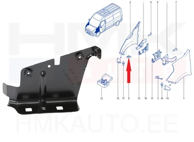 Esitiiva kinnitus parem OEM Renault Master 2010- - REN  631442115R - OE - 100% Genuine Part