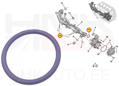 O-rõngastihend jahutusvedeliku torule OEM Citroen/Peugeot 1,5BlueHDI DV5R - PSA 9813217180 - OE - 100% Genuine Part