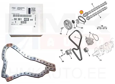 Nukkvõlli kett OEM Citroen/Peugeot 1,5BlueHDI (8mm) - PSA 9830146880 - OE - 100% Genuine Part