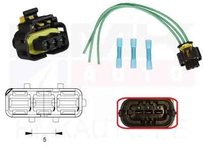 Kütuserõhu anduri pistik juhtmetega Bosch 3-klemmi - PI03-002