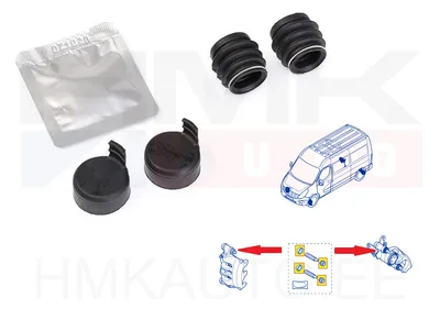Pidurisadula liugurite tolmukatete komplekt Renault Master III - D7468