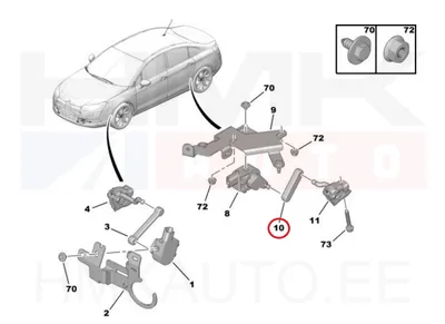 Tulede/nivoo kõrguseanduri hoob tagasillale OEM Citroen C5/C6/Peugeot 508 - PSA  1695174780 - OE - 100% Genuine Part